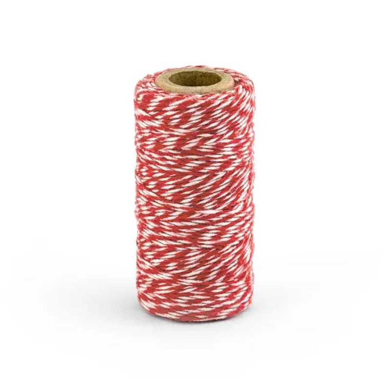 Red Bakers Twine Ribbon For Gift Wrapping - 50m
