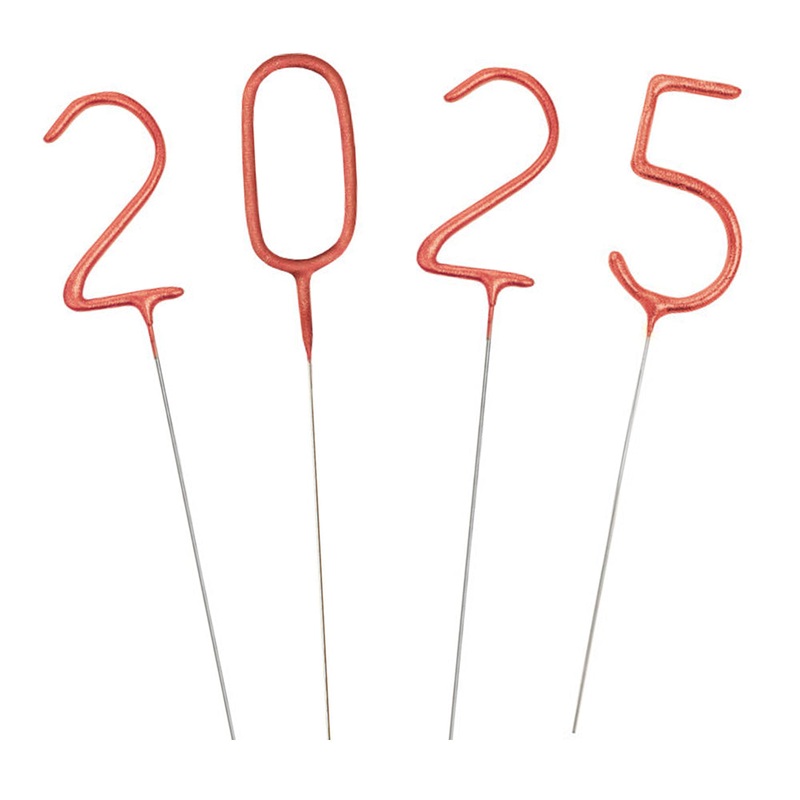 Rose Gold 2025 New Year Party Sparklers
