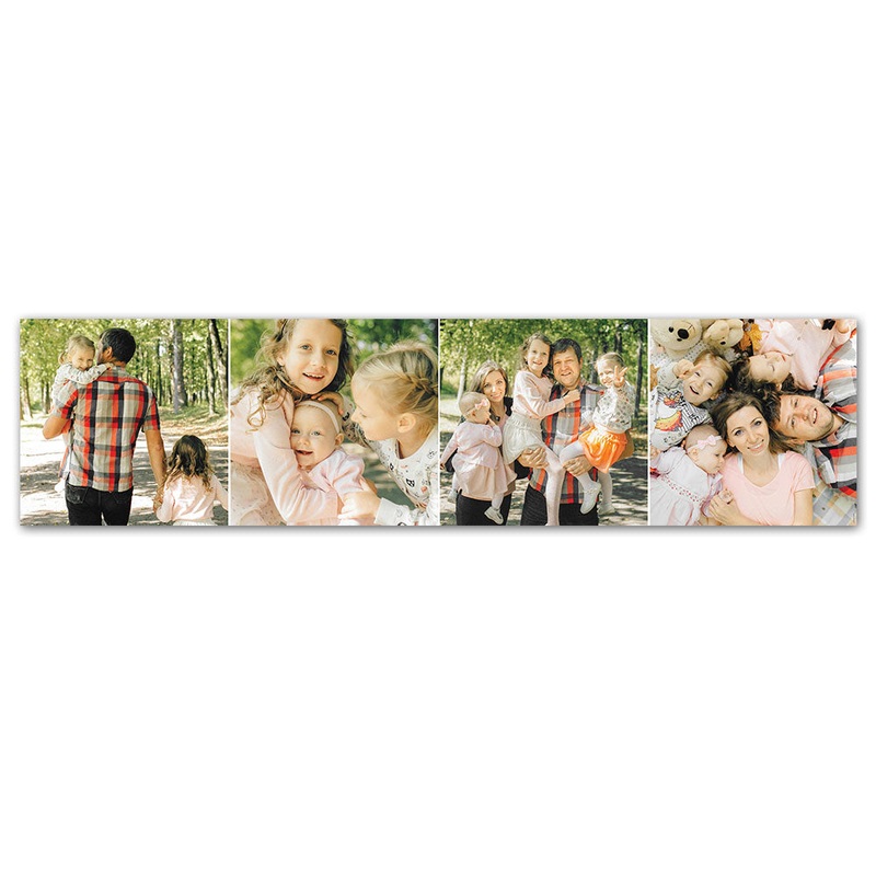 Simple Four Photo Banner - 120cm x 30cm
