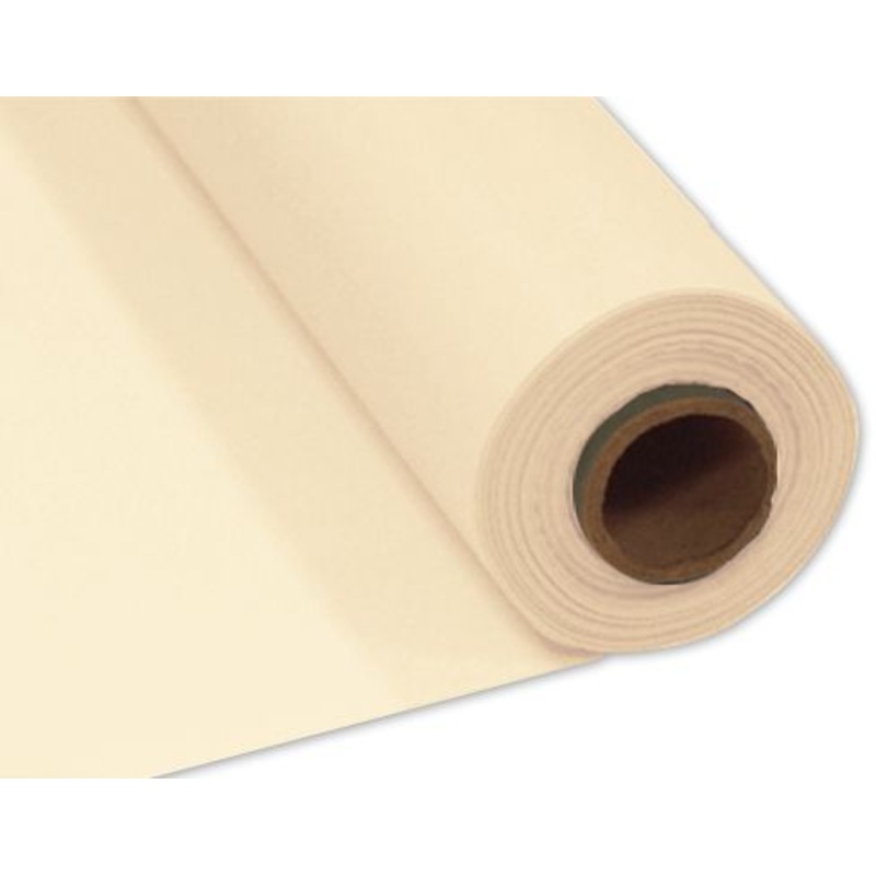 Vanilla Cream (Ivory) Plastic Table Roll - 30.5m x 1m