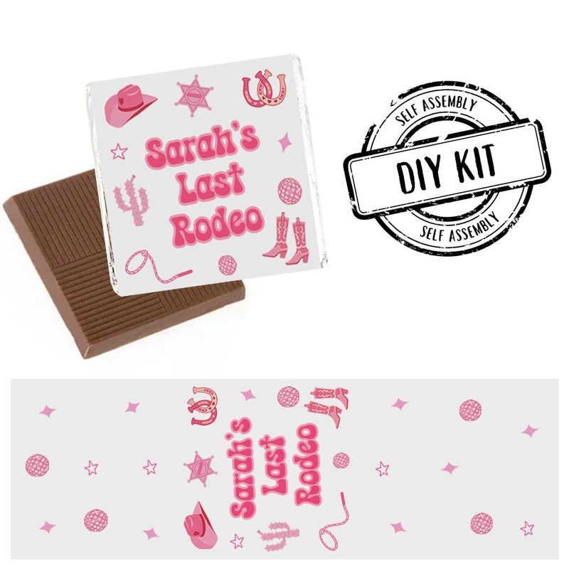 Personalised Chocolates - Pink Cowgirl - Pack 16