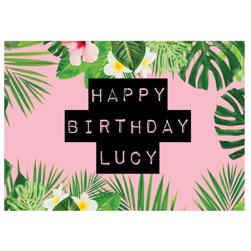 Tropical 'Tropic Like It's Hot' Personalised Poster - A3