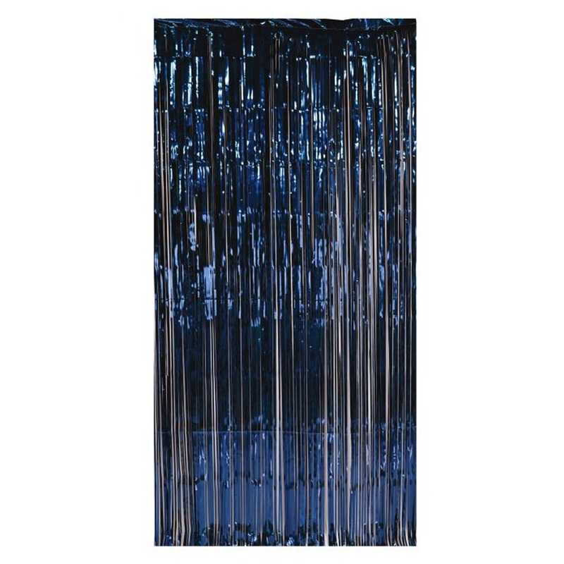 Navy Blue Foil Curtain - 2.4m x 91cm
