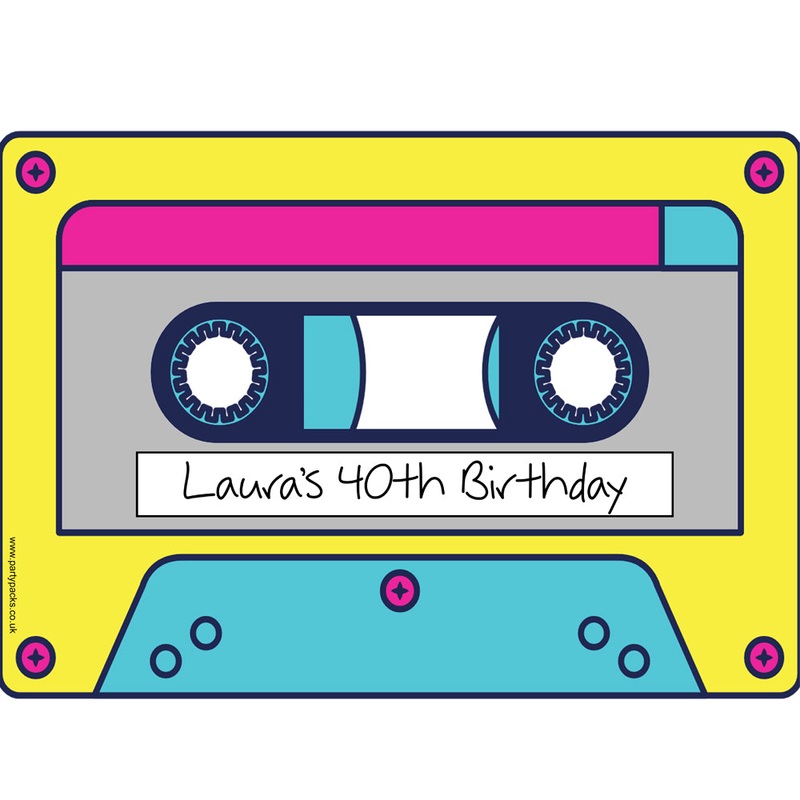 Personalised 1990s Casette Tape Poster - A3