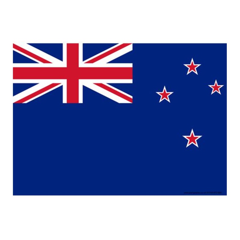 New Zealand Themed Flag Poster - A3