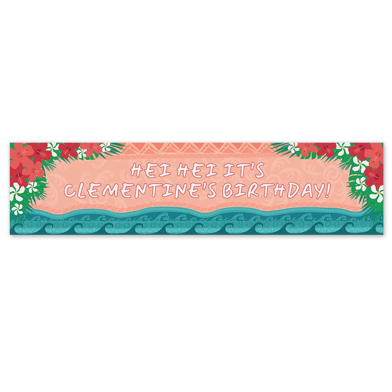 Ocean Girl Personalised Text Banner - 120cm x 30cm