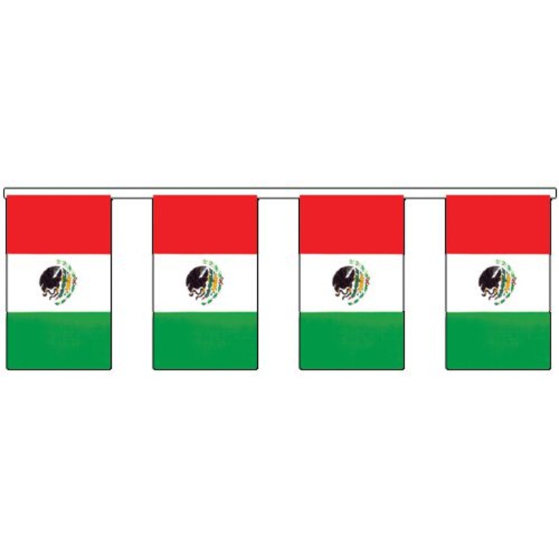 Outdoor Mexican Flag Bunting - 20m (60ft)