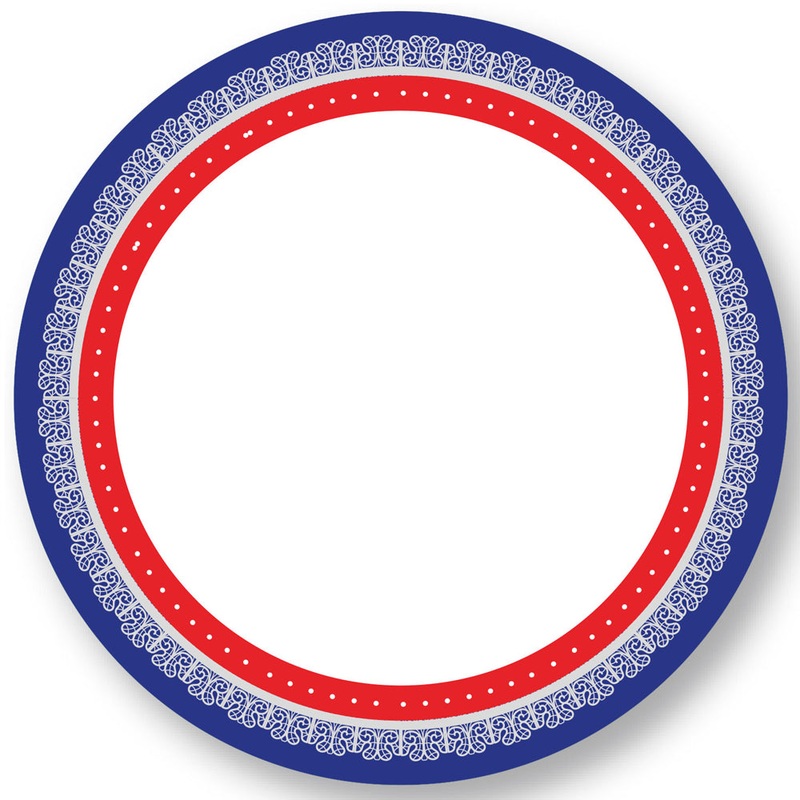 Red, White and Blue Coronation Plastic Cake Platter - 33cm