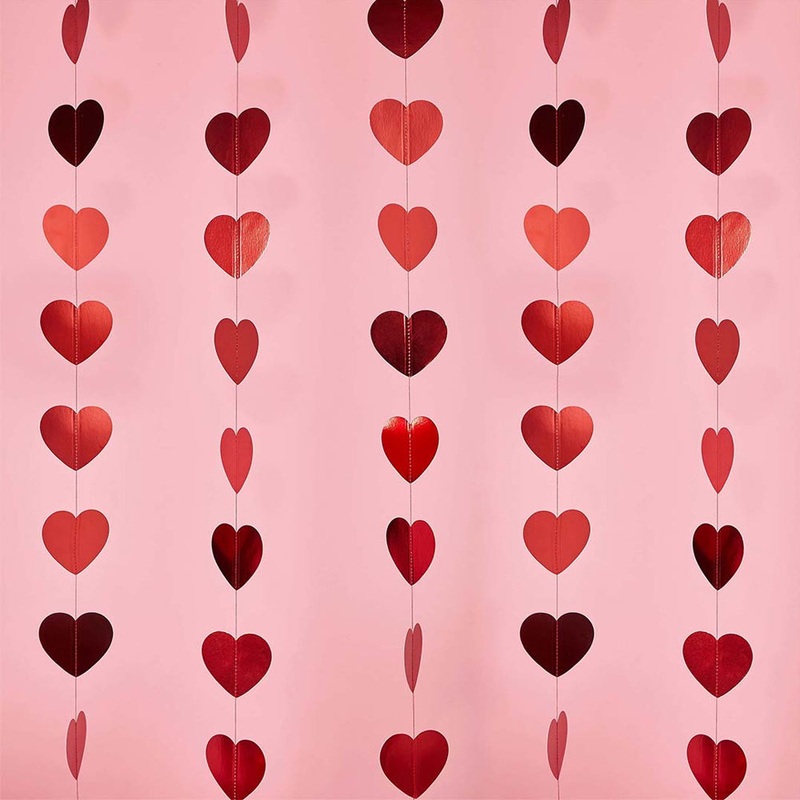 Trailing Hearts Hanging String Decoration - 4m