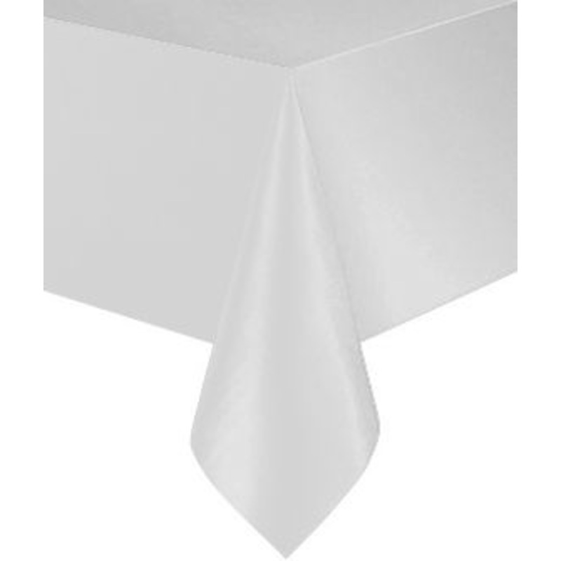 White Plastic Tablecloth 1.4m x 2.8m