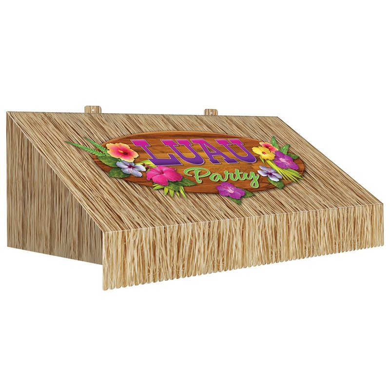 3-D Tiki Bar Awning Wall Decoration - 63cm x 22cm
