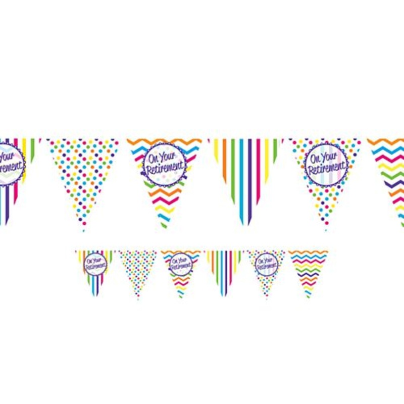On Your Retirement Paper Flag Bunting - 3.7m