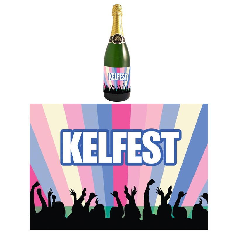 Personalised Wine Bottle Labels - Festival- Pack of 4
