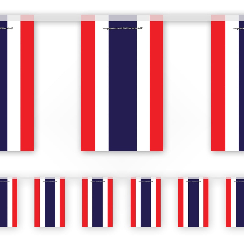 Thailand Flag Paper Bunting Decoration - 2.4m