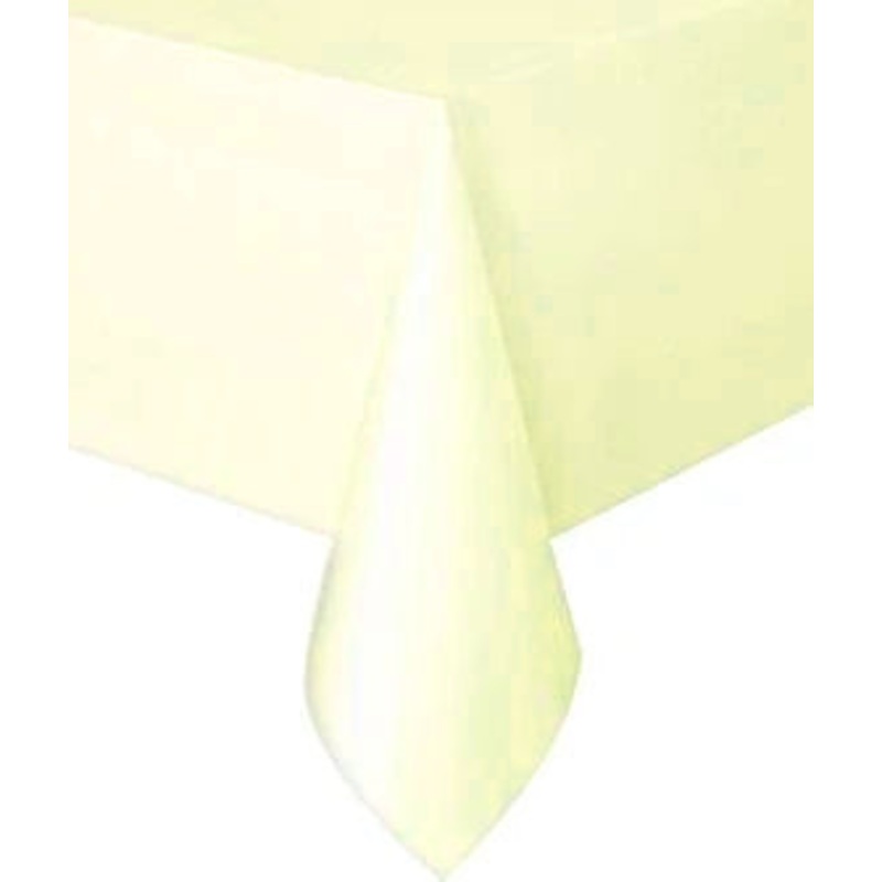 Vanilla Cream (Ivory) Plastic Tablecloth