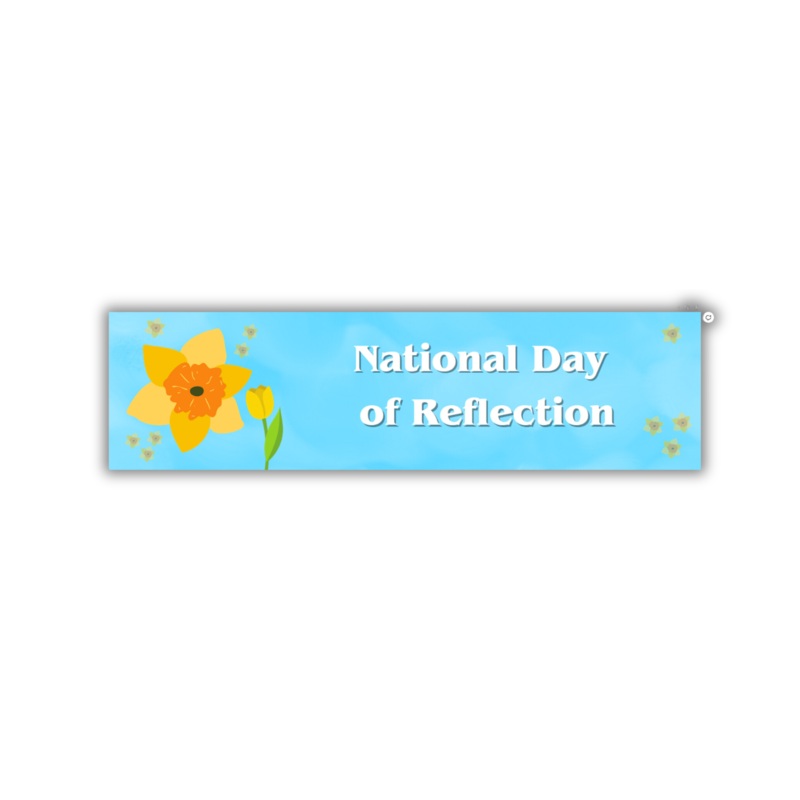 National Day of Reflection Banner Decoration - 1.2m