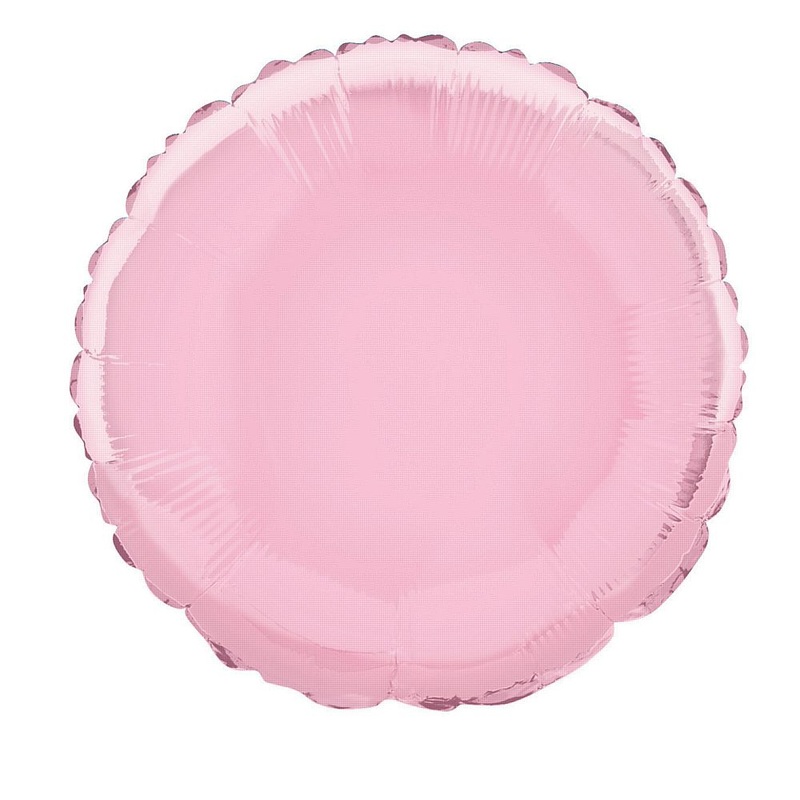 Pastel pink round foil balloon - 18"