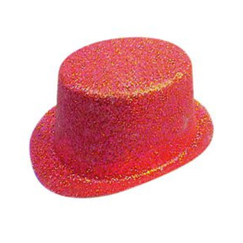 Red Glitter Top Hat
