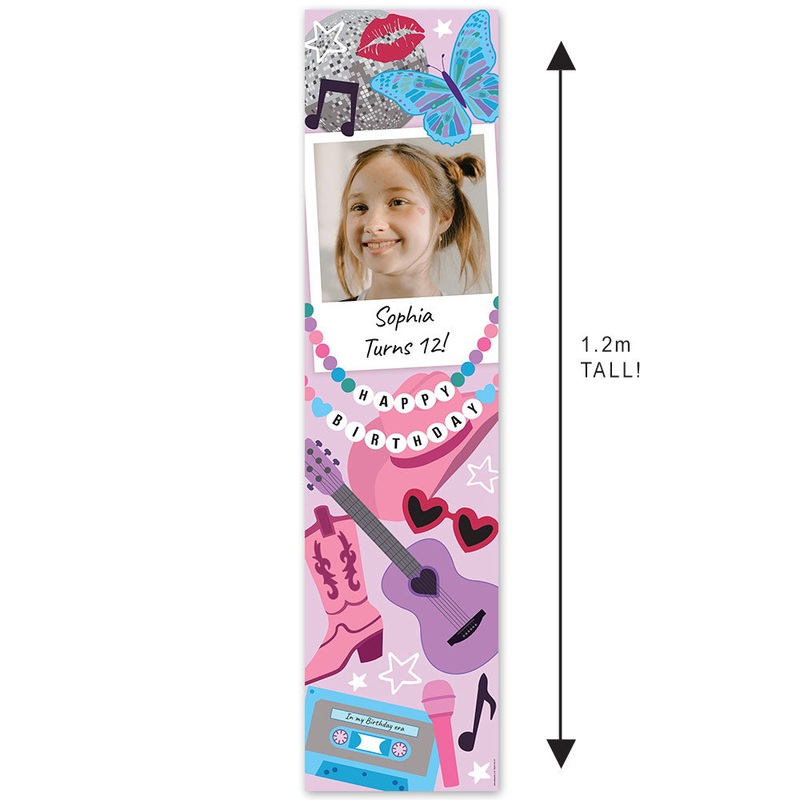 Taylor Party Personalised Polaroid Photo Portrait Banner - 30cm x 120cm