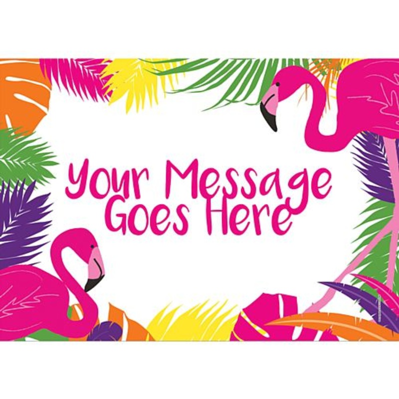 Tropical Flamingo Personalised Poster - A3