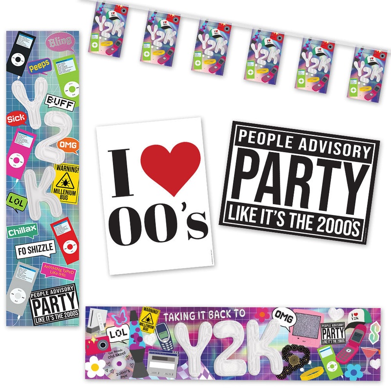 Y2K Party Paper Decoration Pack