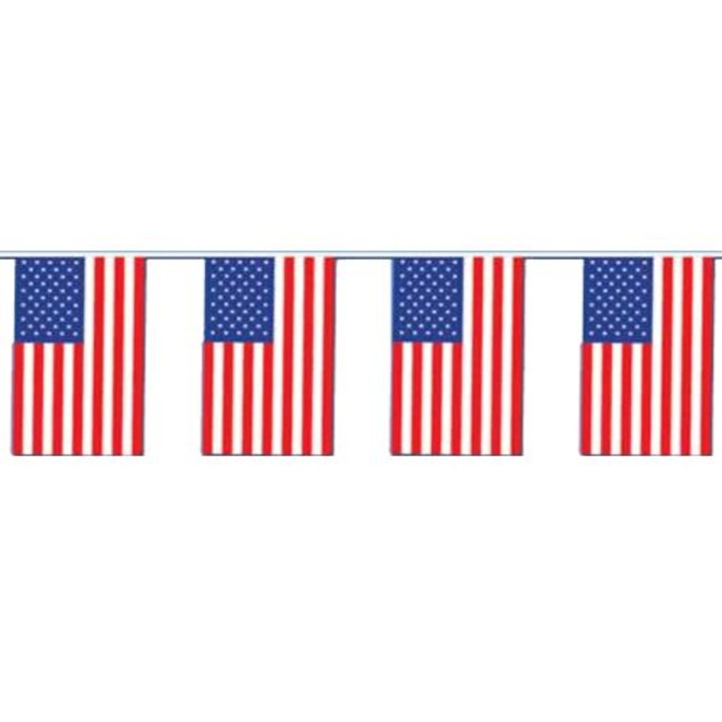 American Flag PVC Bunting - 7m