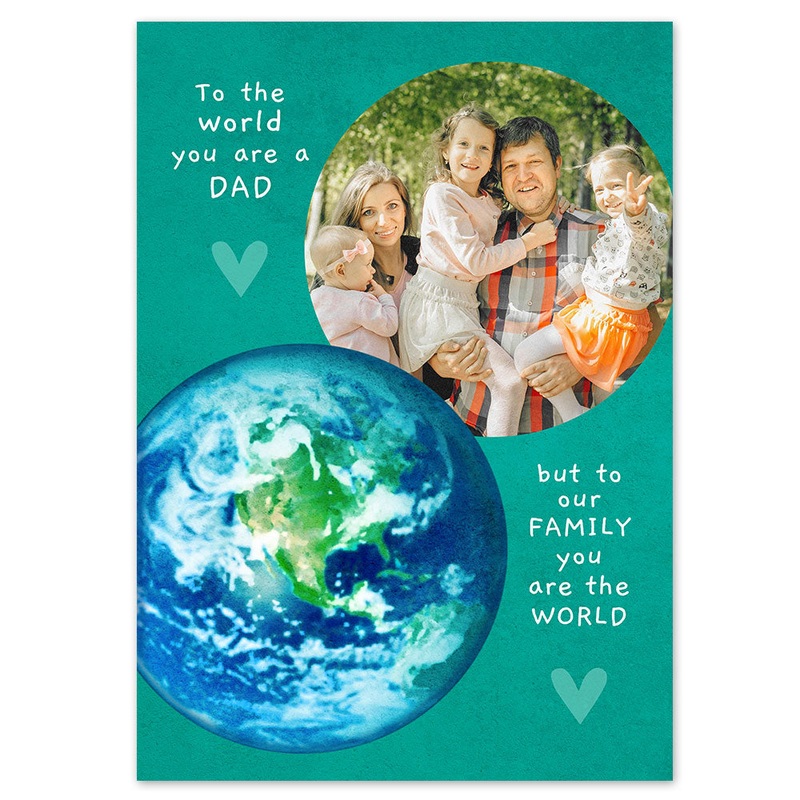 Personalised Best in the World Quote Photo Poster - A3