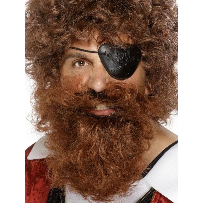 Pirate Beard, Deluxe, Brown,