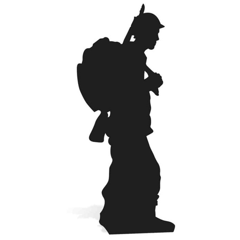 Solider Silhouette Cardboard Cutout - 1.75m