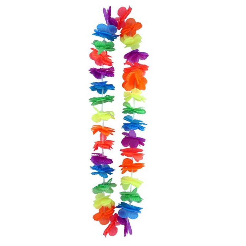 Multi-Colour Petals Rainbow Floral Lei - 1.02m