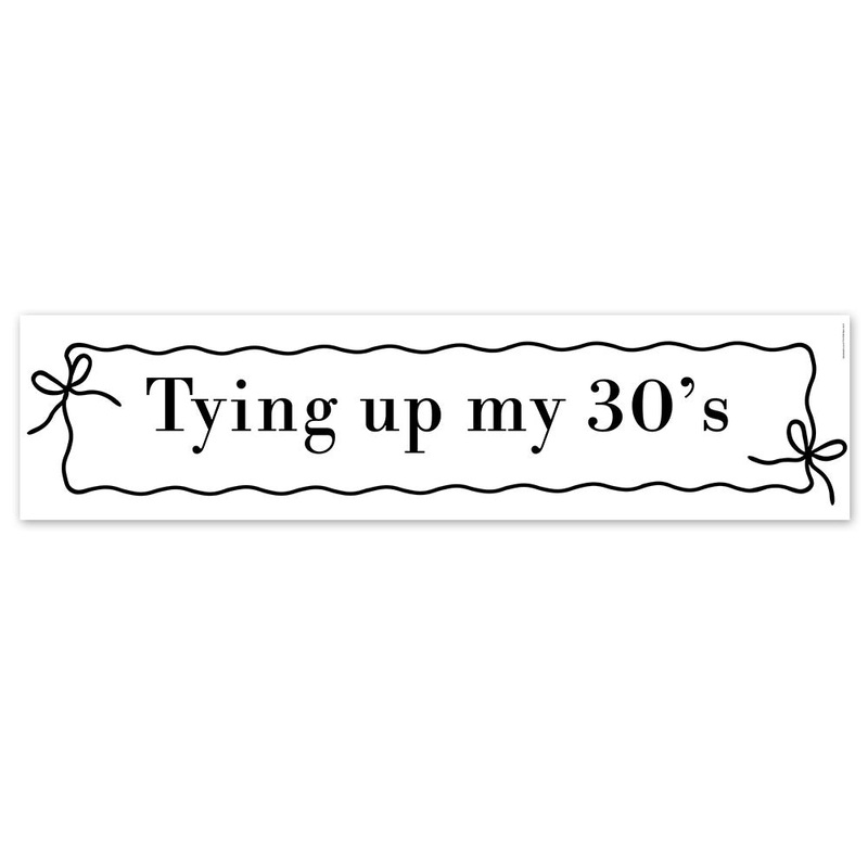 Personalised Birthday Bows 'Tying Up My' Banner - 120cm x 30cm