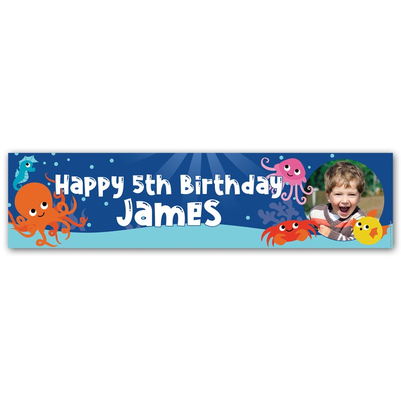 Sealife Personalised Photo Banner Decoration - 1.2m