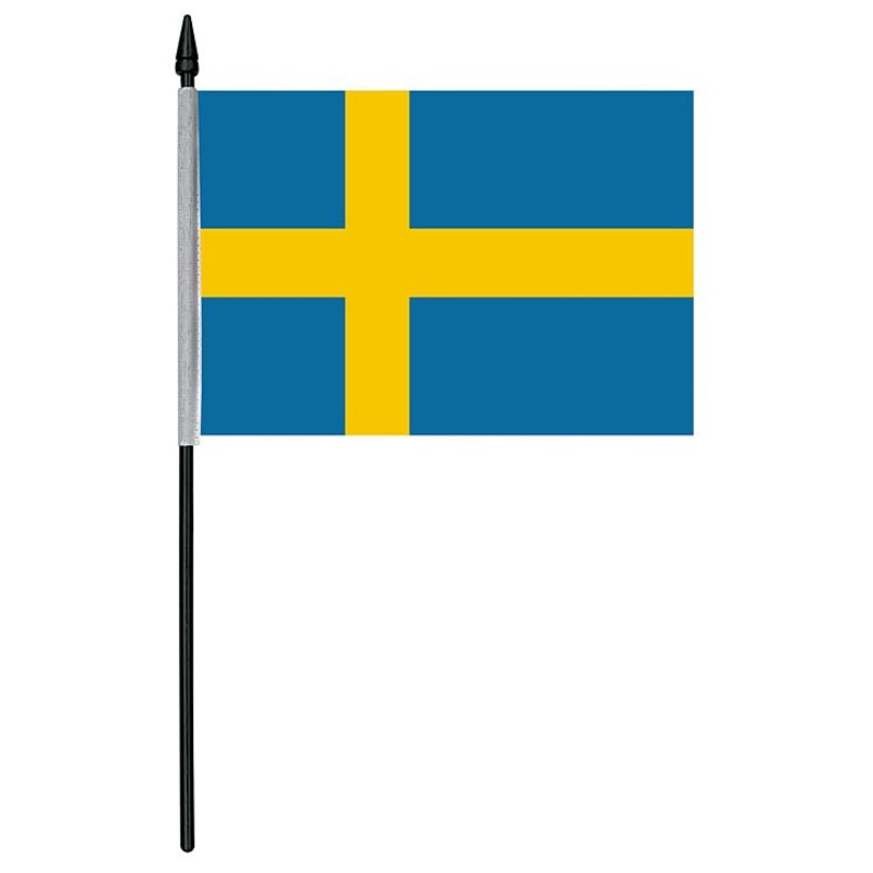 Swedish Cloth Table Flag - 4" x 6"