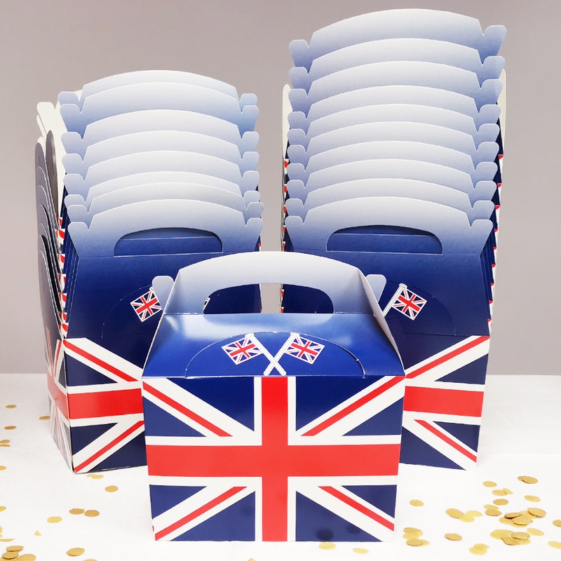Union Jack British Flag Party Boxes - Pack of 250