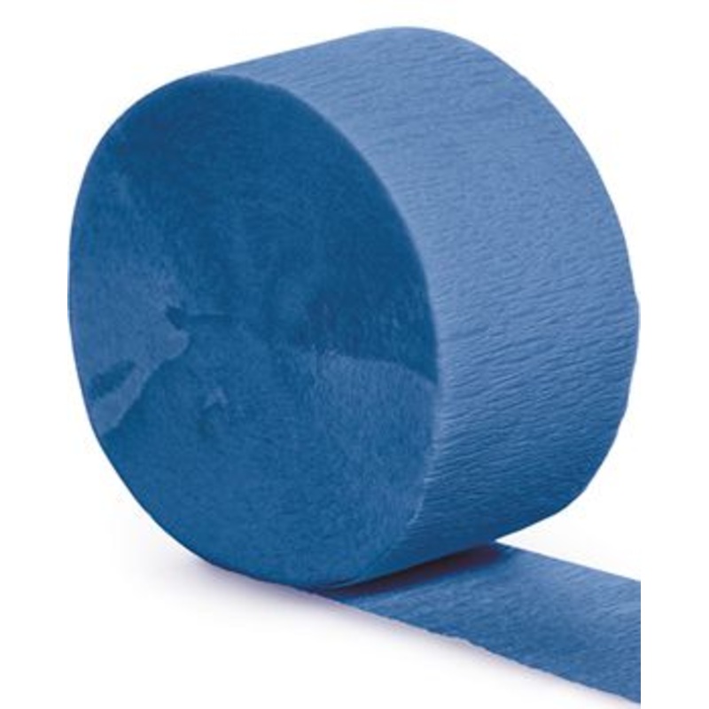 Royal Blue Crepe Paper Streamer - 25m