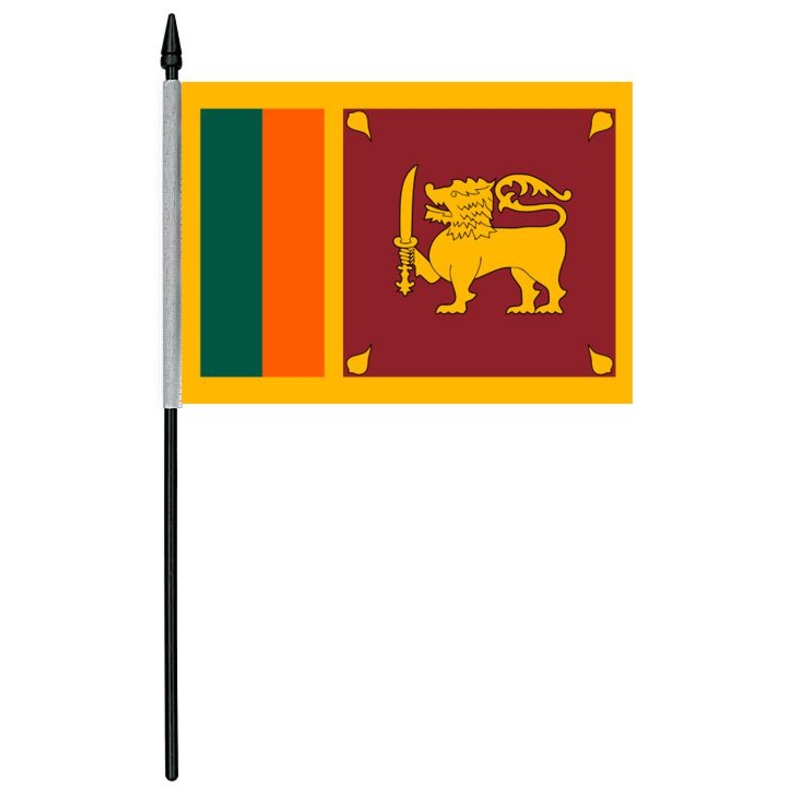 Sri Lanka Cloth Table Flag - 4" x 6"