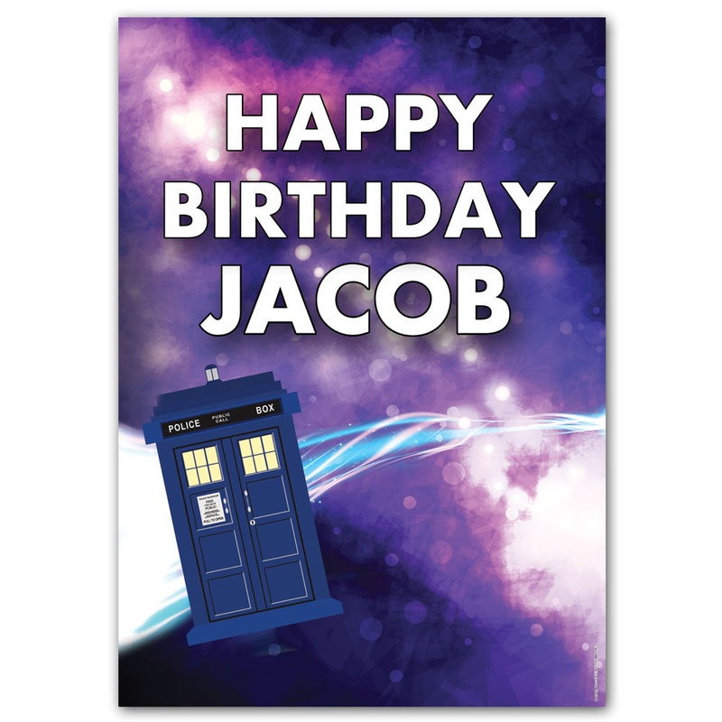 Time Travel Police Box Personalised Poster - A3