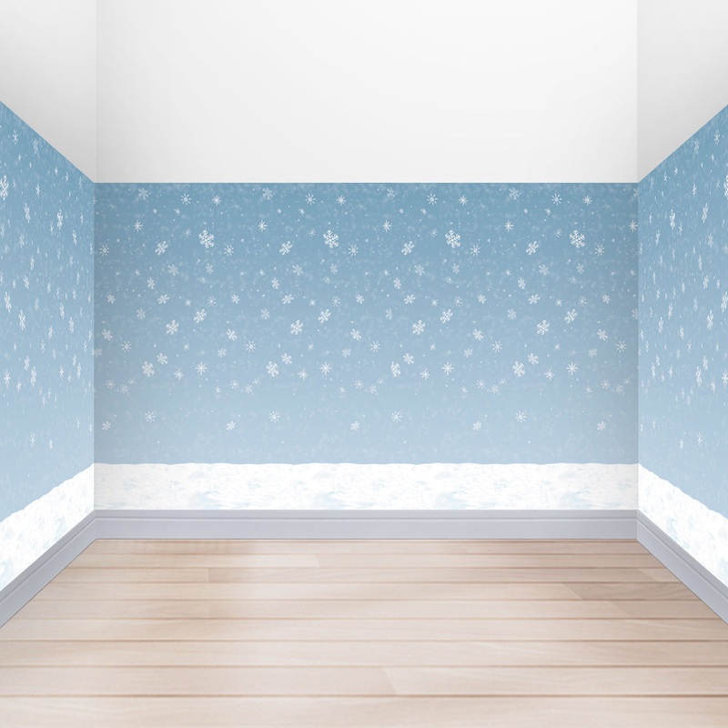 Winter Snow Backdrop Decoration - 9.14m