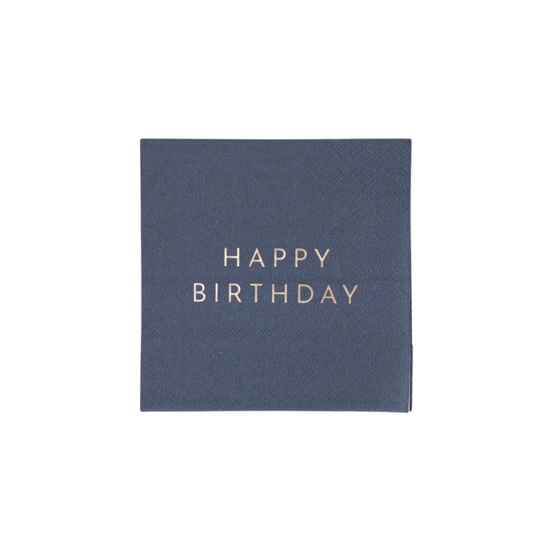 Midnight Blue Birthday Napkins