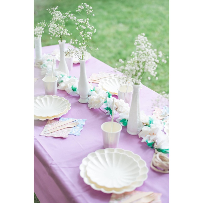Purple Pastel Paper Table Cover
