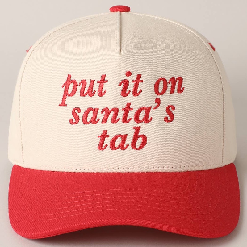 Red Put It On Santa's Baseball Cap