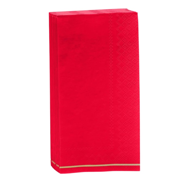 Red with Gold Guest Paper Napkins