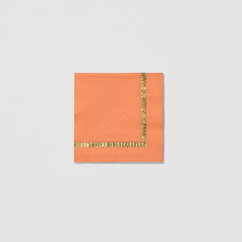Tropical Coral Brushstroke Napkins
