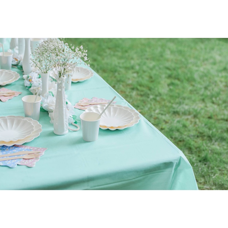 Mint Pastel Paper Party Tablecloth