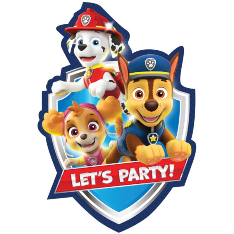 Paw Patrol Postcard Invitations 8pk