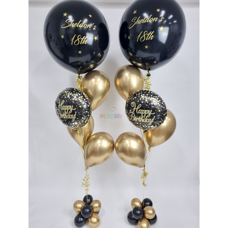Personalised 60cm Black & Gold Bouquet