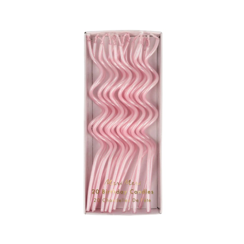 Pink Swirly Candles