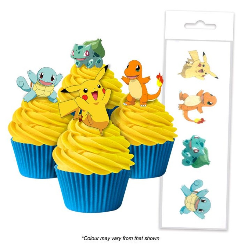 Pokemon Cupcake Wafer Toppers 16pcs