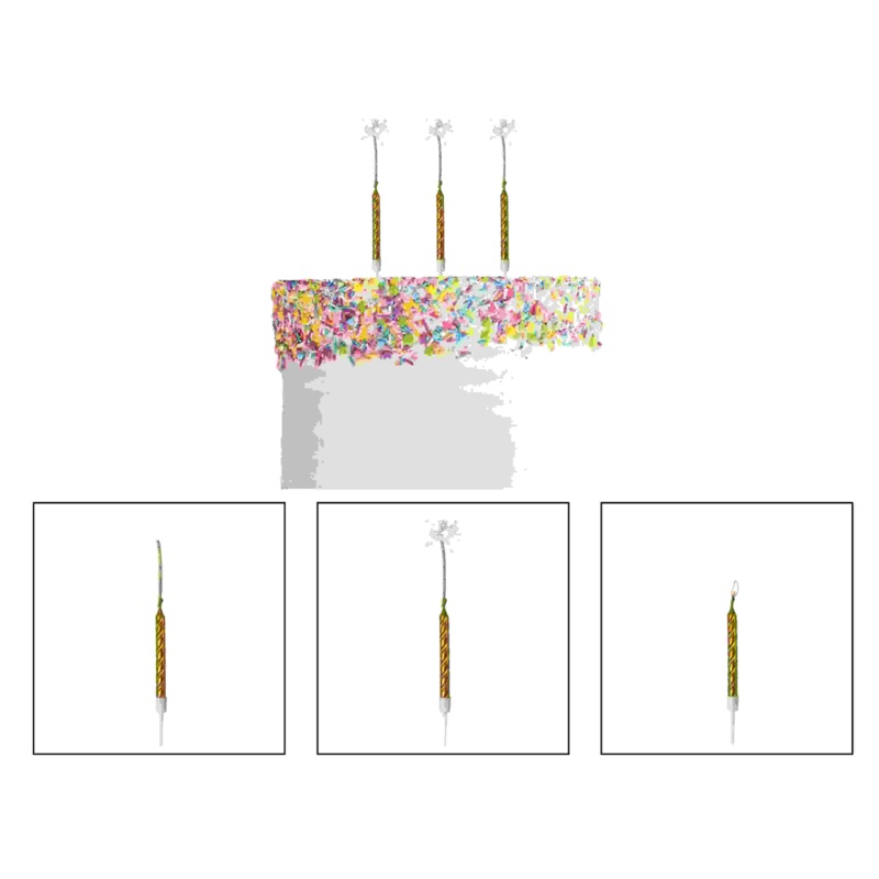 Sparkler Candle 3pk - Gold