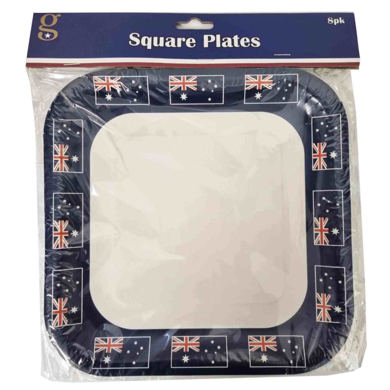 Square Australia Day Plates